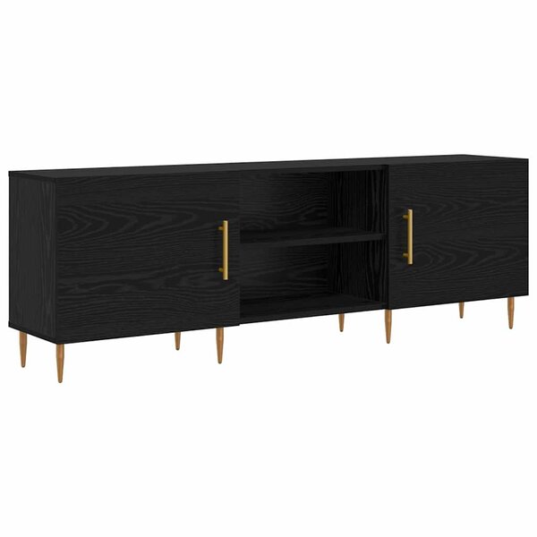 vidaXL Meuble TV Chêne noir 150 x 30 x 50 cm Bois d'ingénierie