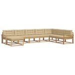 vidaXL Ensemble de canapés d'extérieur 8 Pièces Blanc et Beige