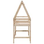 vidaXL Lit superposé et échelle et toit 90x190 cm bois de pin massif