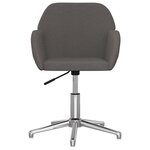 vidaXL Chaise pivotante de bureau Gris foncé Tissu