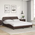 vidaXL Cadre de lit sans matelas marron 160x200 cm similicuir