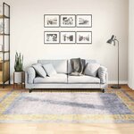 vidaXL Tapis lavable gris et doré 150x230 cm antidérapant