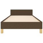 vidaXL Cadre de lit avec tête de lit Marron foncé 80x200 cm Tissu