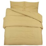 vidaXL Ensemble de housse de couette Taupe 200x200 cm Microfibre