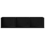 Étagère murale CD vidaXL en chêne noir 75x18x18 cm en bois d'ingénierie