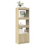 vidaXL Buffet haut 63x33x180 cm chêne sonoma bois d'ingénierie