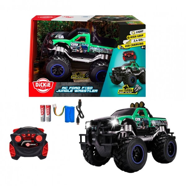 Dickie 201106016 - RC Jungle Wrestler Ford F150 - Véhicule radio-commandé 16cm