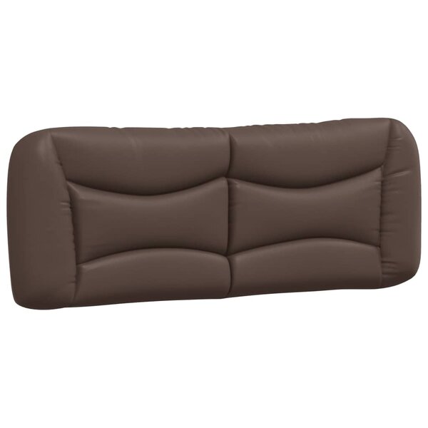 vidaXL Coussin de tête de lit Hvar marron 120 cm similicuir