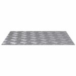 vidaXL Plaques à damier 4 Pièces Argent 60 x 50 cm Aluminium