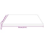 vidaXL Dessus de table blanc 70x70x2 5 cm bois de pin massif