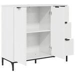 vidaXL Buffet Blanc brillant 89 5 x 33 x 82 cm Bois d'ingénierie
