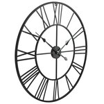 vidaXL Horloge murale vintage avec mouvement à quartz Métal 80 cm XXL