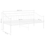 vidaXL Cadre de canapé-lit Blanc Métal 90x200 cm
