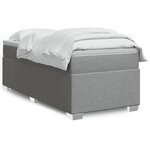 vidaXL Sommier à lattes de lit avec matelas gris clair 80x200 cm tissu