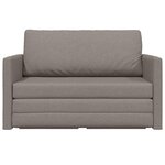 vidaXL Canapé-Lit 110cm Taupe tissu