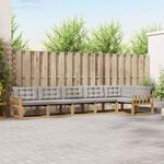 vidaXL Ensemble de canapés d'extérieur 6 Pièces Blanc et gris clair