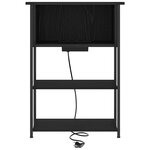 vidaXL Cabinet de chevet Chêne noir 55 x 31 x 76 cm Bois d'ingénierie