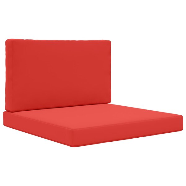 vidaXL Coussin de canapé d'extérieur 2 Pièces Rouge Polyester