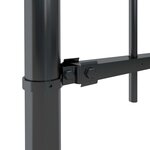 vidaXL Clôture de jardin avec dessus en cerceau Acier 3 4 x 1 m Noir