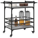 vidaXL Chariot de cuisine sonoma gris 82x40x78 5 cm bois d'ingénierie