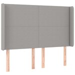 vidaXL Sommier à lattes de lit avec matelas Gris clair 140x200cm Tissu