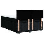 vidaXL Sommier à lattes de lit avec matelas Noir 140x190 cm Tissu