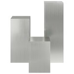 vidaXL Supports pour plantes 3 Pièces Argent 24 x 24 x 75 cm