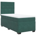 vidaXL Sommier à lattes de lit et matelas Vert foncé 80x200 cm Velours