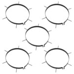 vidaXL Colliers aérateurs de pelouse 5 Pièces avec pointes Ø 30 cm fer