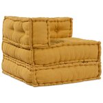 vidaXL Unité de canapé modulaire 3 Pièces Jaune Tissu