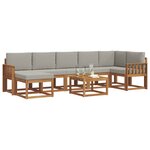 vidaXL Ensemble de canapés d'extérieur 8 Pièces Gris Naturel et Clair