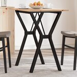 vidaXL Table à manger cadre en Y 80x50x75 cm bois de pin massif acier