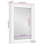 vidaXL Miroir salle de bain marron 50x70x2 5 cm bois de manguier