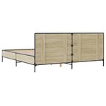 vidaXL Cadre de lit sans matelas chêne sonoma 200x200 cm