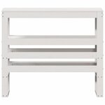 vidaXL Tête de lit avec étagères blanc 75 cm bois massif de pin