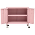 vidaXL Armoire de rangement Rose 60x35x56 cm Acier