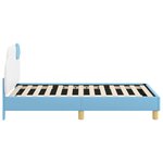 vidaXL Cadre de lit pour enfants avec tête de lit Bleu 80 x 160 cm PU