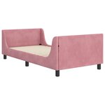 vidaXL Cadre de lit pour enfants avec tête de lit Rose 90 x 200 cm