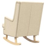 vidaXL Chaise à bascule Crème 62 x 80 x 85 cm tissu