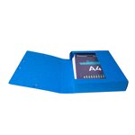 Boite De Classement Exabox Dos 60mm Carte Lustrée - A4 - Bleu - X 8 - Exacompta