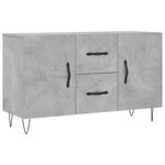 vidaXL Buffet gris béton 100x36x60 cm bois d'ingénierie