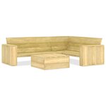 vidaXL Salon de jardin 2 Pièces Bois de pin imprégné