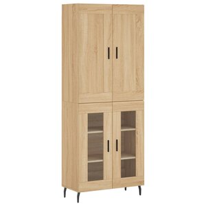 vidaXL Buffet haut Chêne sonoma 69 5x34x180 cm Bois d'ingénierie