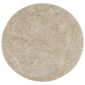 vidaXL Tapis ISTAN à poils longs aspect brillant beige Ø 100 cm