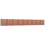 vidaXL Panneau de clôture marron 1564x186 cm WPC