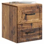 vidaXL Cabinet de chevet mural Bois ancien 34 5 x 33 x 40 cm
