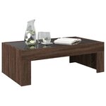 vidaXL Table basse avec LED infini chêne marron 90x50x30 cm