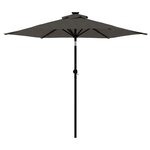 vidaXL Parasol de jardin avec mât en acier anthracite 225x225x212 cm