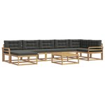 vidaXL Ensemble de canapés d'extérieur 8 pc Blanc et anthracite