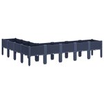 vidaXL Jardinière avec pieds bleu gris 200x160x42 cm PP